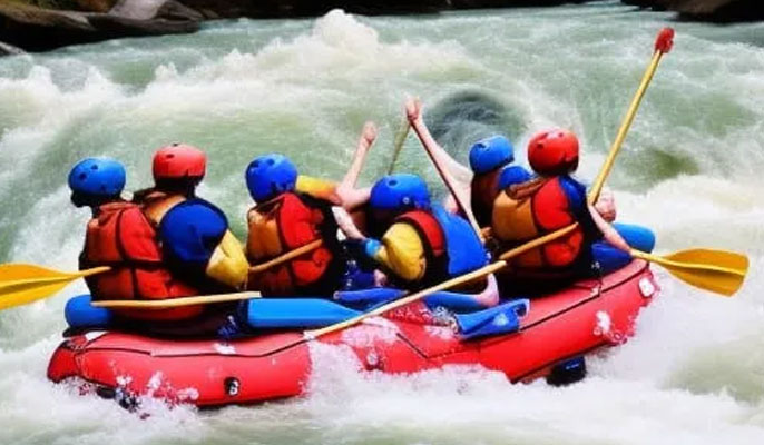 Barron Falls white water rafting activity with Cairns Airport transfers