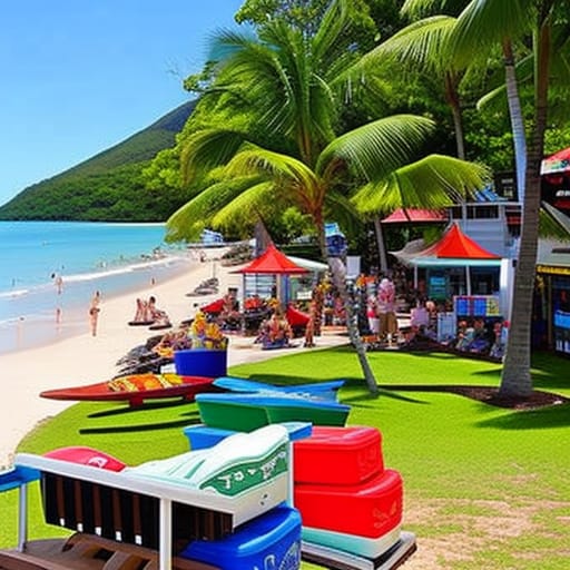 How to visit Holloway Beach with transport from cairns airport to port douglas service by Premier Shuttles and Tours in Queensland Australia